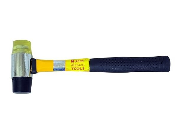 Jon Bhandari Tools Two Way Double faced Mallet Hammer 35mm with Rubber Mallet head and Nylon Hammer Head T - 071A