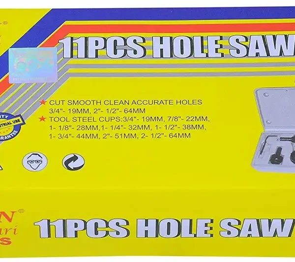 Jon Bhandari Wood holesaw bit set of 11pcs for wood,plastic etc (W-013)